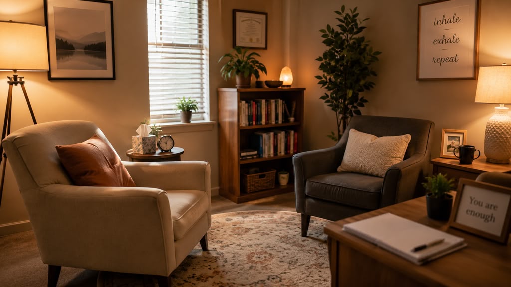 Welcoming teen therapy office at Davis-Smith Mental Health