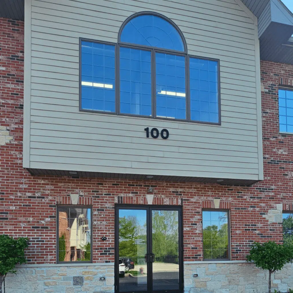Entrance to the Davis-Smith Mental Health office building in New Lenox, IL