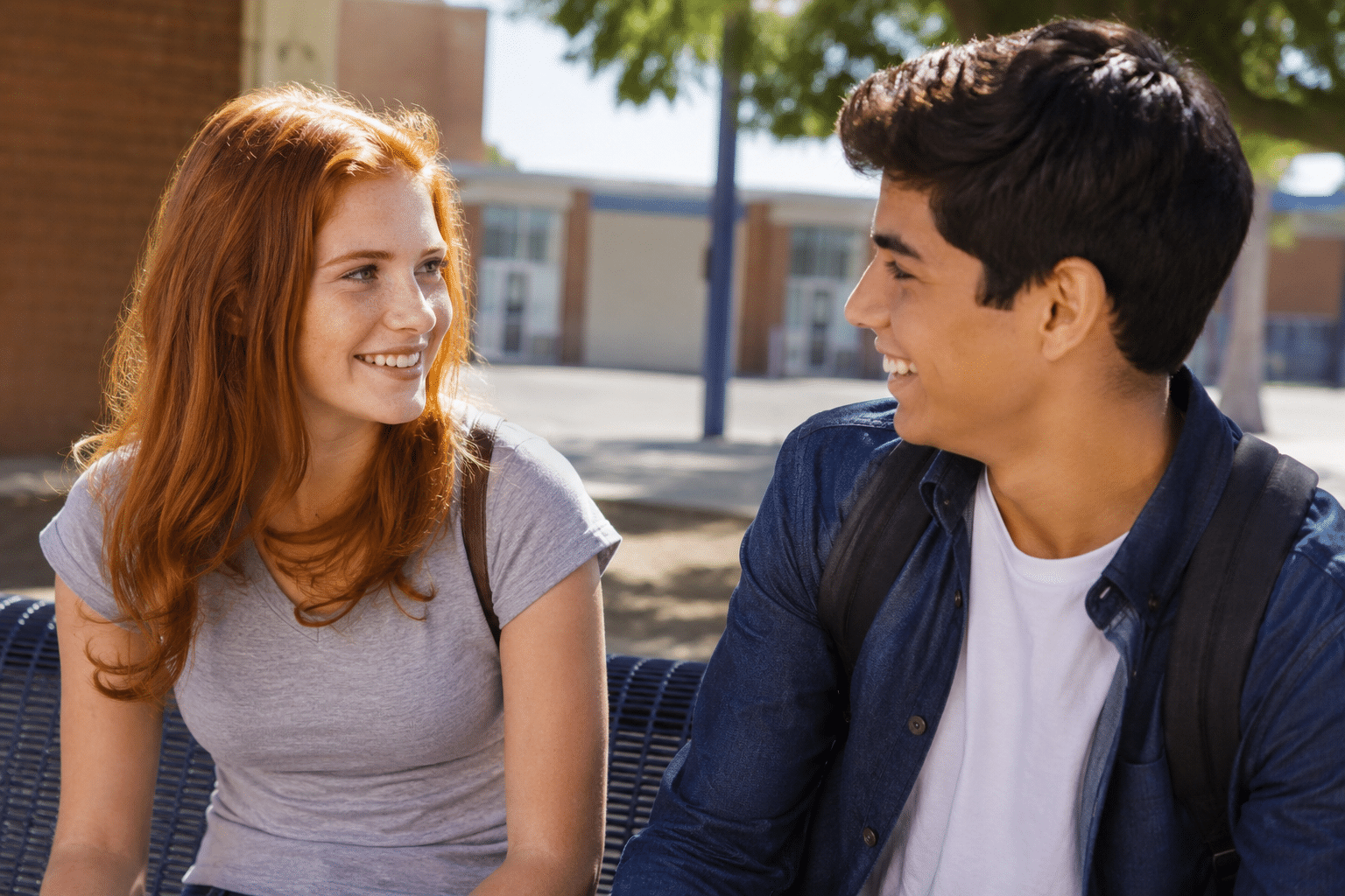 parent and teen daughter sitting outside discussing social anxiety therapy for teens New Lenox, IL
