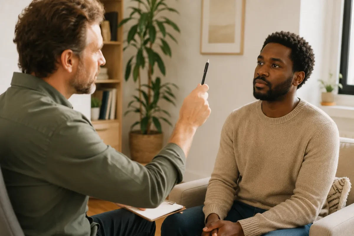 Adult counseling session with a therapist in New Lenox, IL