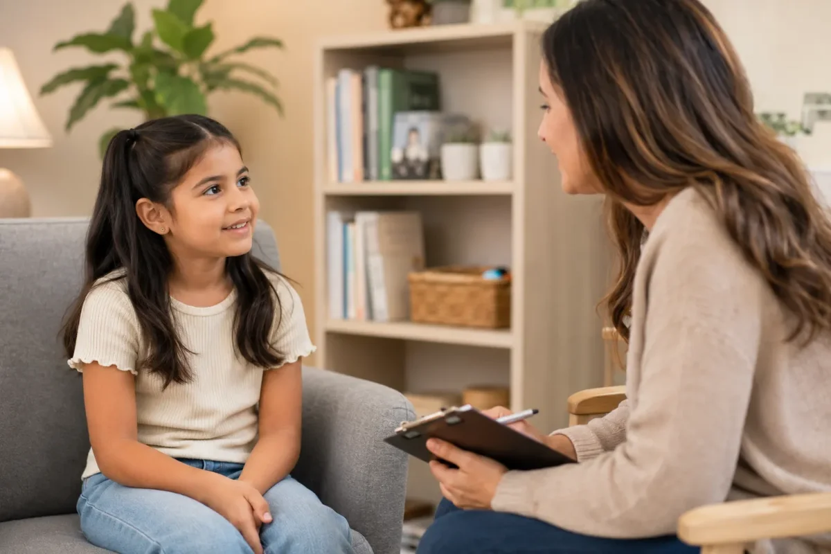 Child in separation anxiety therapy session, New Lenox, IL
