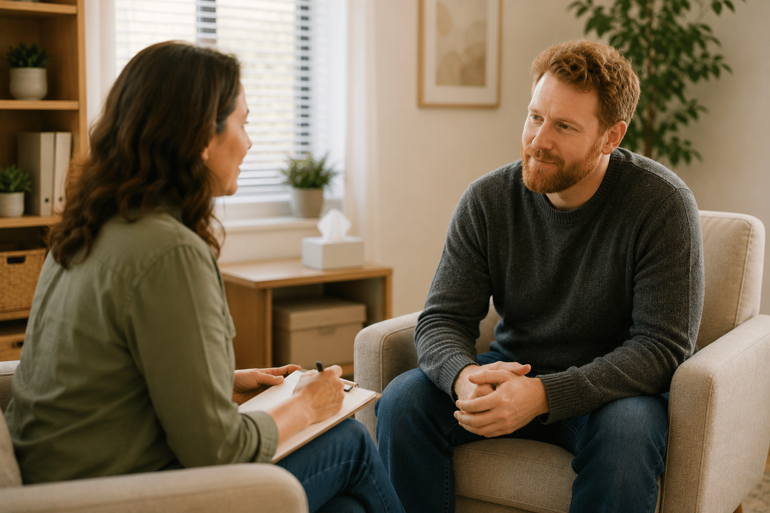 Person reflecting calmly, signs EMDR therapy might be a good fit